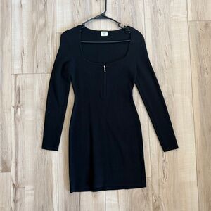 Abercrombie Black Knit Long Sleeve Dress